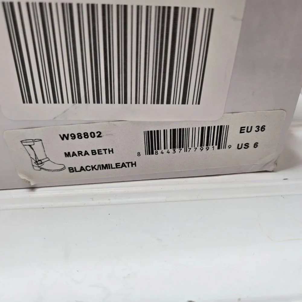 Luichiny Black Vegan Leather Moto Boots Women's "Mara Beth" Size 6 New In Box - Picture 10 of 10